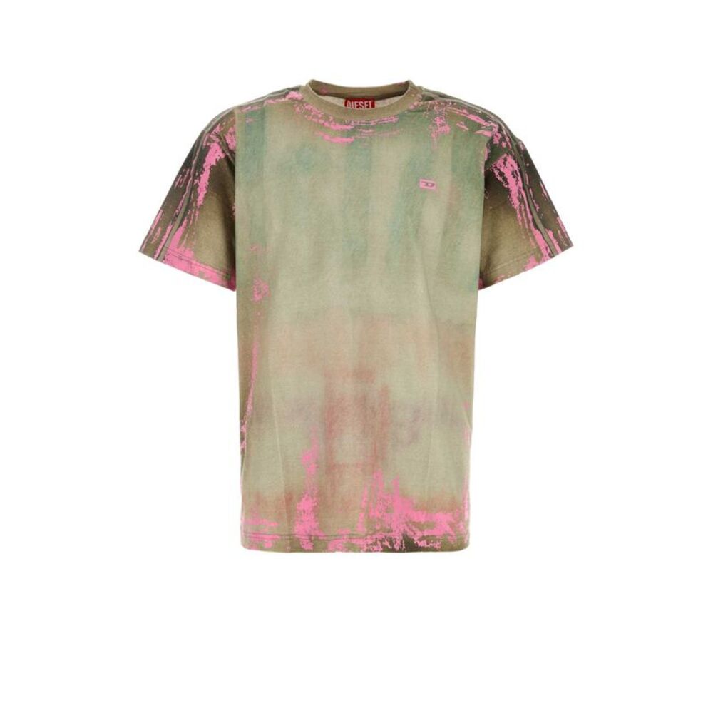Diesel Men Green Stretch Cotton T-Filmy T-Shirt